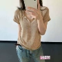 显瘦透气v领夏季上衣