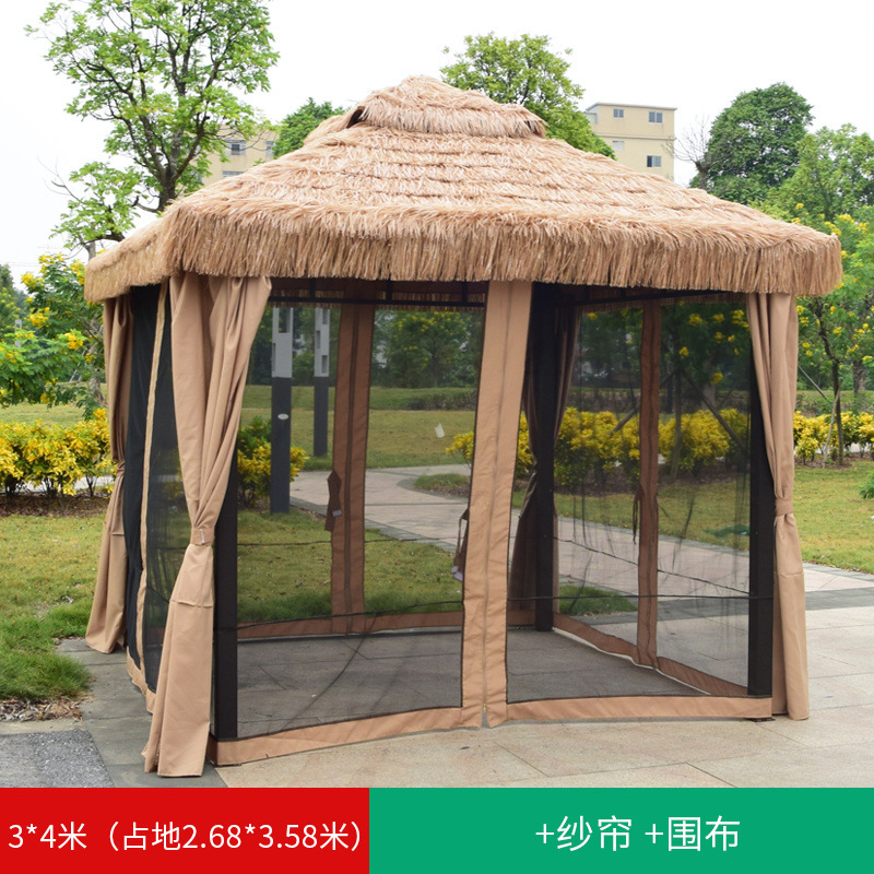 3* 4m 파빌리온 + 이중 커튼(일반 가정용으로 적합)