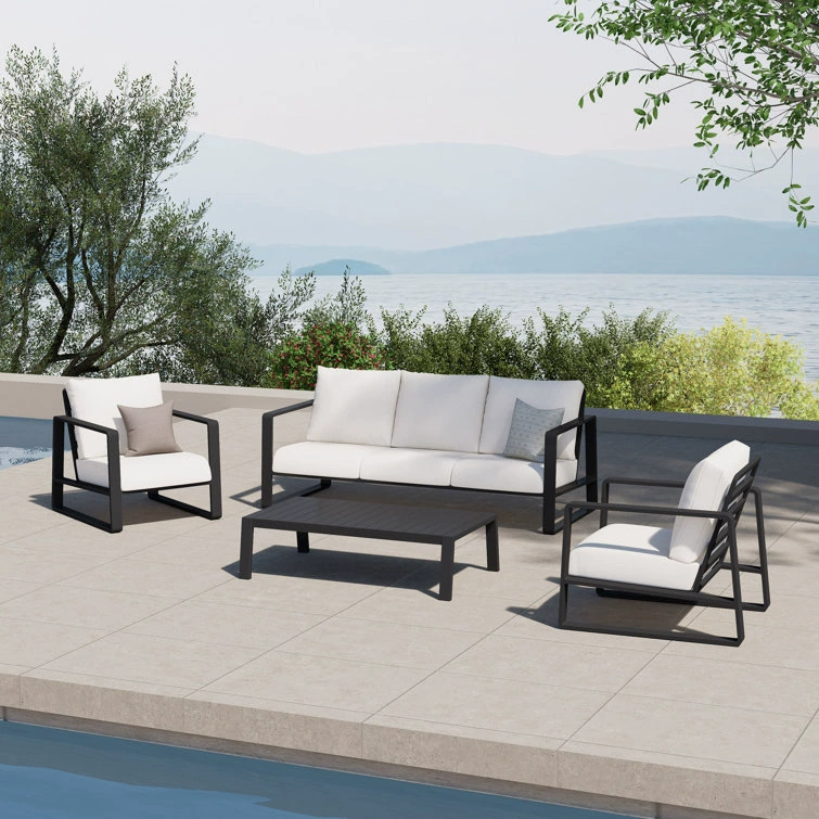 Открытый диван внутренний дворик Сад Терраса Солнечный зал Досуг диван под открытым небом Водонепроницаемый солнцезащитный крем наружная мебель из алюминиевого сплава