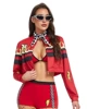 Jacket, shorts, neckerchief, glasses