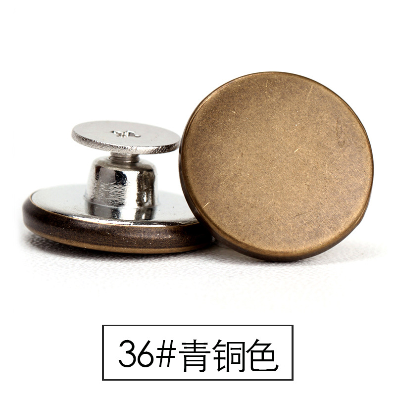 Botón de los pantalones vaqueros botón de la cintura ajustable desmontable modificación de la cintura artefacto redondo hebilla de metal pantalones fijos