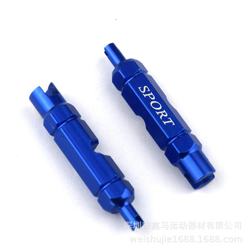 自行车法式气门芯工具铝合金轮胎管胎美式气嘴延长杆拆卸扳手工具