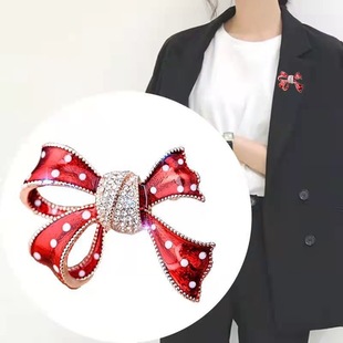 Korean alloy bow corsage high-end adult Joker clothing pin accessories evening dress accessories wholesale