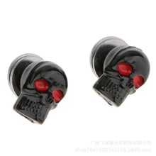 摩托车电动车个性改装通用牌照架骷髅头螺丝车牌螺丝鬼头装饰螺丝