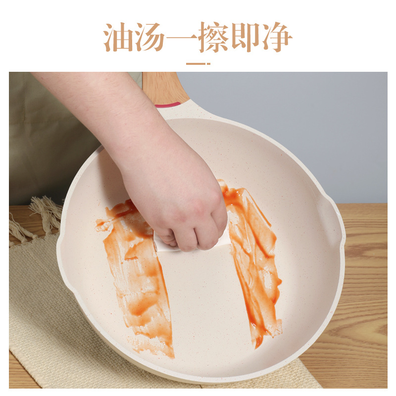 Maifan Piedra sartén antiadherente hogar no negro WOK de aluminio fundición a presión olla Cocina de Inducción estufa de gas wok universal al por mayor