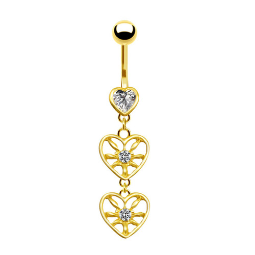 Gaibei European and American cross-border heart-shaped wings navel ring navel ornaments navel nails angel wings navel ornaments stainless steel piercing jewelry