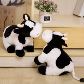 奶牛模型标本小奶牛摆件奶制品道具毛绒玩具橱窗摆件动物