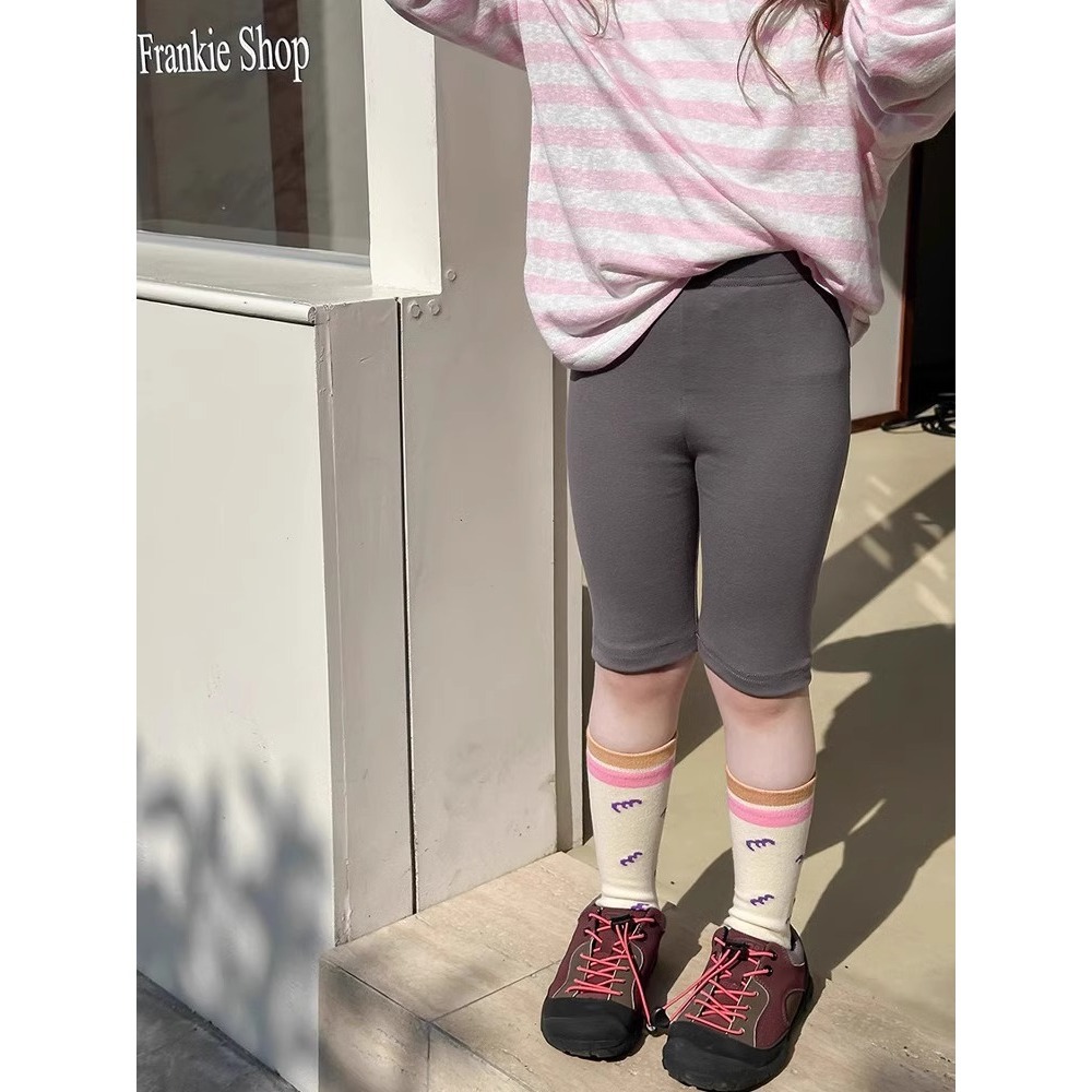 Children's Versatile Yoga Pants 2025 Summer New Girls' Pants Stylish Versatile High-Elastic Cycling Shorts