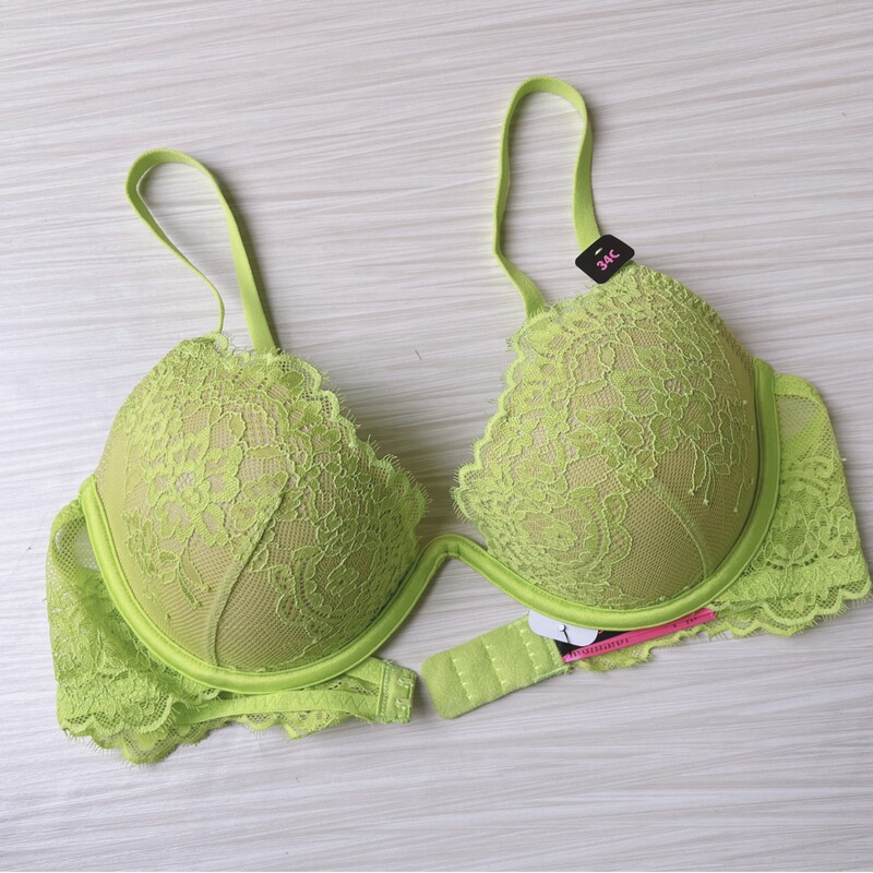 la new thin Cup sexy lace bright color plus size underwear bra wholesale with steel ring lace underwear