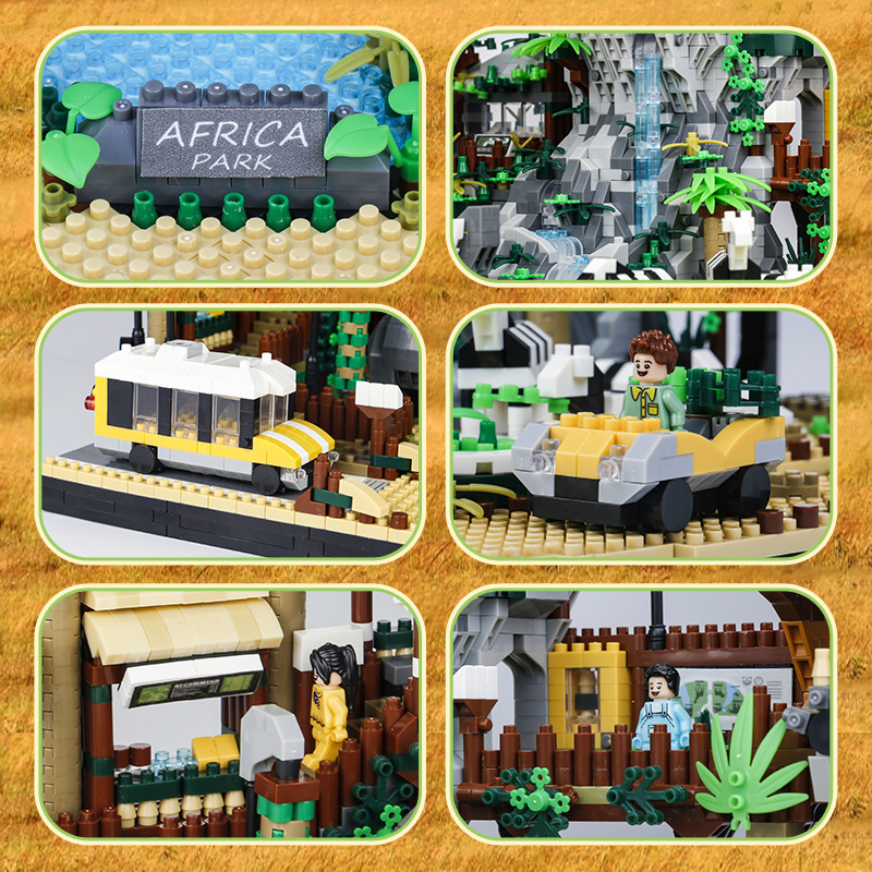Co-Creative 823 Zoo-Desert Park Modelo de construcción de diamantes de micro partículas ensambladas ladrillos de construcción regalo de juguetes image 5