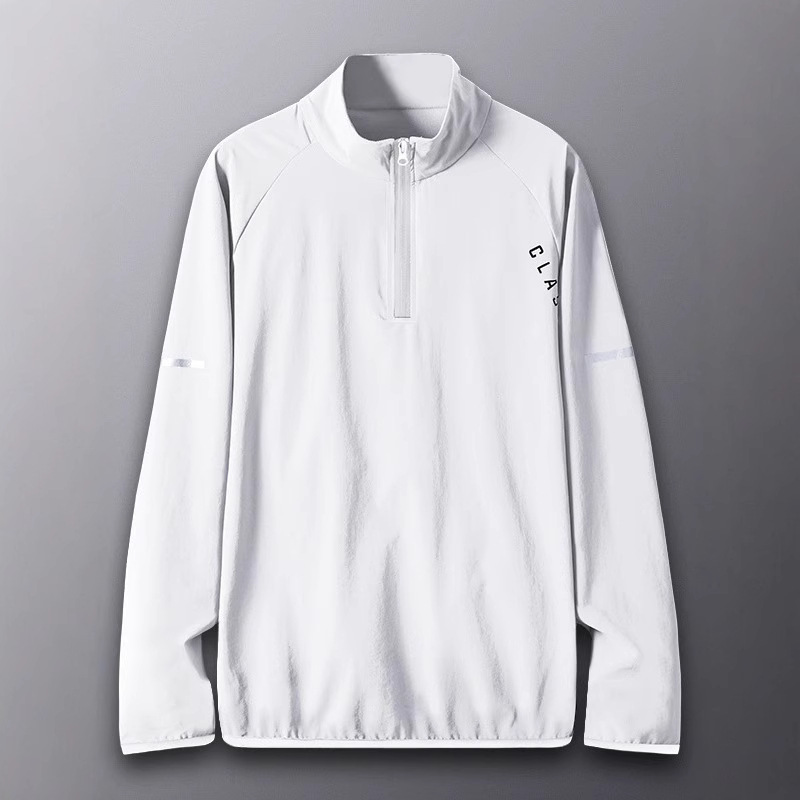 American-style Quick-drying Outdoor Riding Men's New Half-zipper Loose Sweat Spring and Autumn Running Training Wear Sports Top