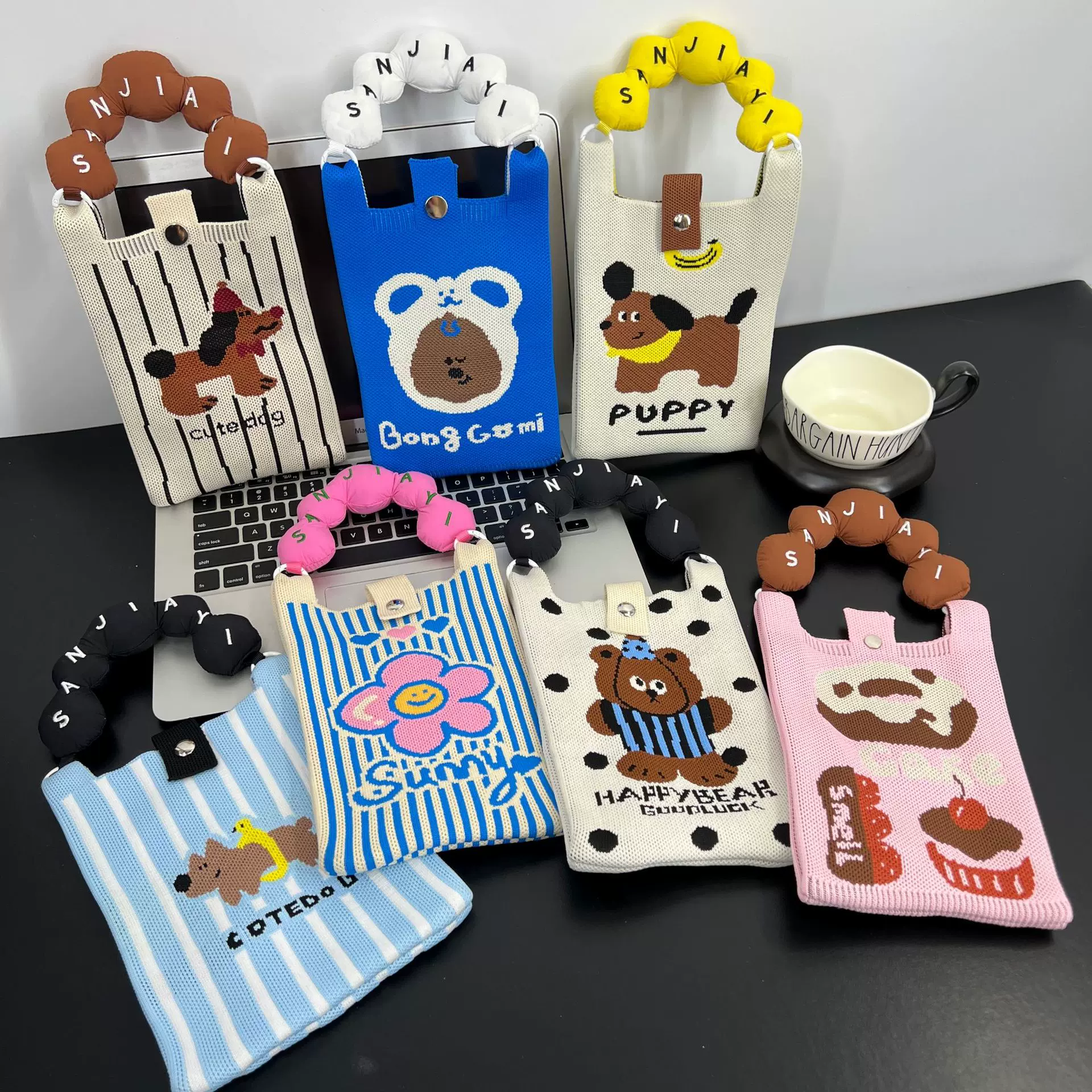 2025云朵新款斜挎手机包女针织零钱包时尚百搭可爱单肩手提包通勤