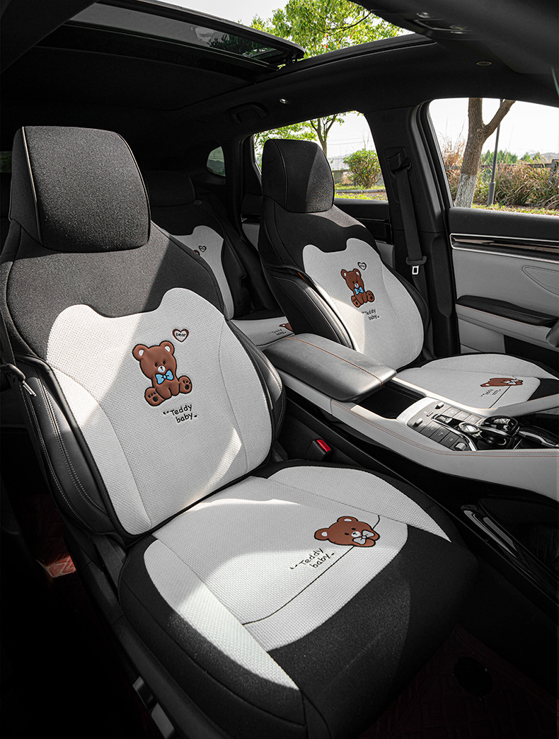 BYD Song plusdmi Cotton Linen Seat Cover Semi-enclosed Breathable Summer Cushion Proev Four Seasons Linen Seat Cover