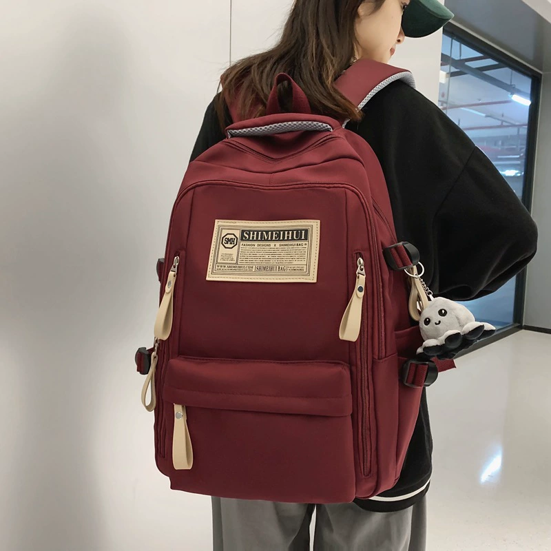 Summer capacious backpack for men and women, travel bag, for students, for secondary school