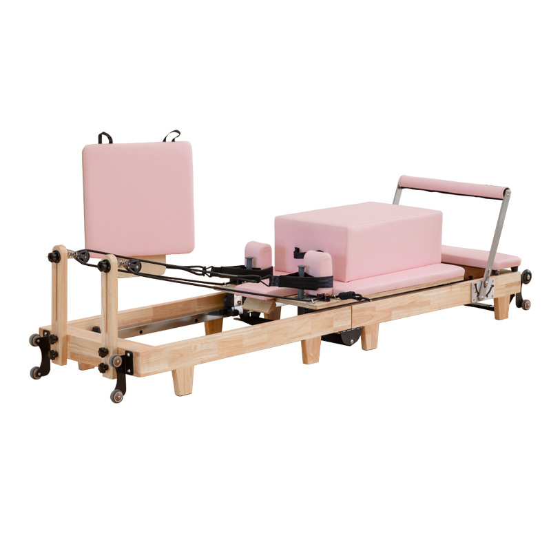 Pilates core cama gran aparato roble casa equipos de fitness pilates cama de entrenamiento plegable cama de yoga