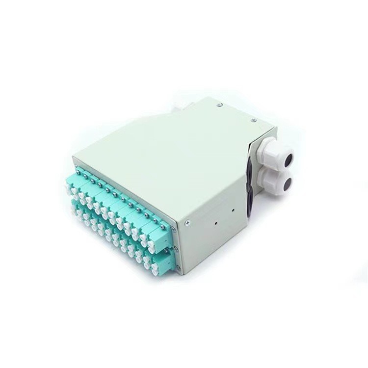 DIN光纤终端盒-LC双工1.5U导轨光缆终端盒 光纤配线架厂家自销