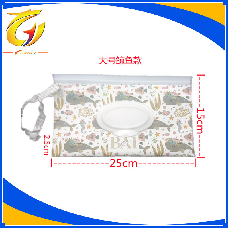 En stock suministro EVA bolsa de tejido húmedo ventana extracción tejido húmedo bolsa de embalaje con tapa necesidades diarias bolsa de embalaje