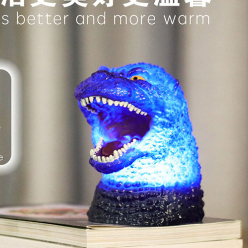 Godzilla Dinosaur Silicone Night Light Colorful Dinosaur Lamp Dimmable Monster Charging Pat Lamp Children's Day Gift Lamp