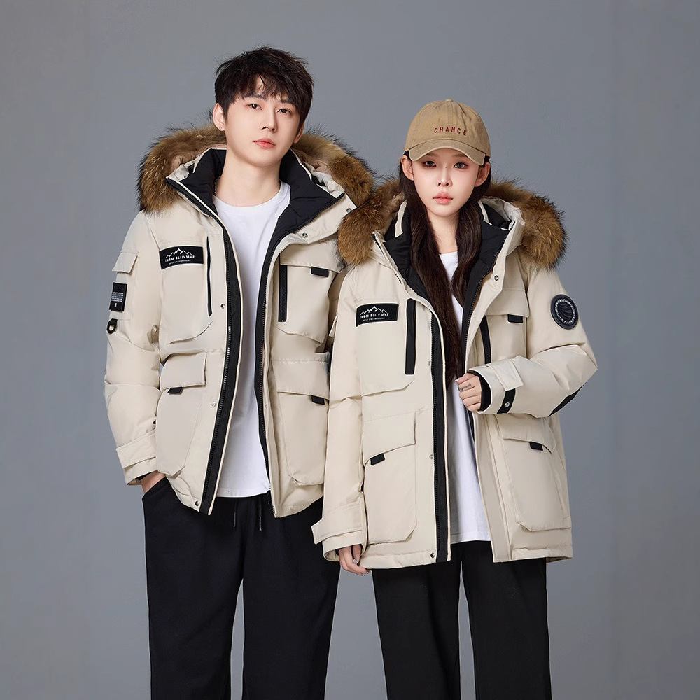 Authentic New Winter Goose down Jackets for Men and Women, Outdoor Extreme Cold Thickeneded Couple Parka Work Jackets