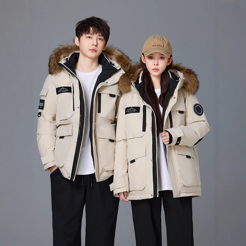 2025 New Winter Goose down down Jacket for Men and Women, Outdoor Extreme Cold Thickeneded Couple Parker Work Jacket