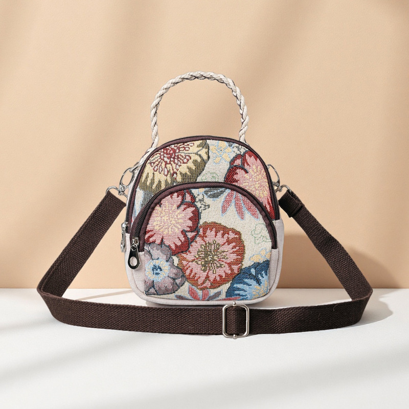 Embroidered Bag for Women, Retro Ethnic Style Bag, New Bohemian Hand-Held Cross-Body Large-Capacity Small Bag, Travel Shoulder Bag Embroidered Bag for Women, Retro Ethnic Style Bag, New Bohemian Hand-Held Cross-Body Large-Capacity Small Bag, Travel Shoulder Bag