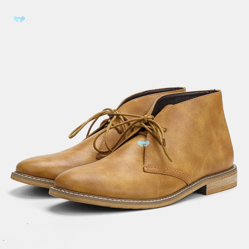 Ретро-ботинки на щиколотку, кожаные туфли, дезерты, чукка