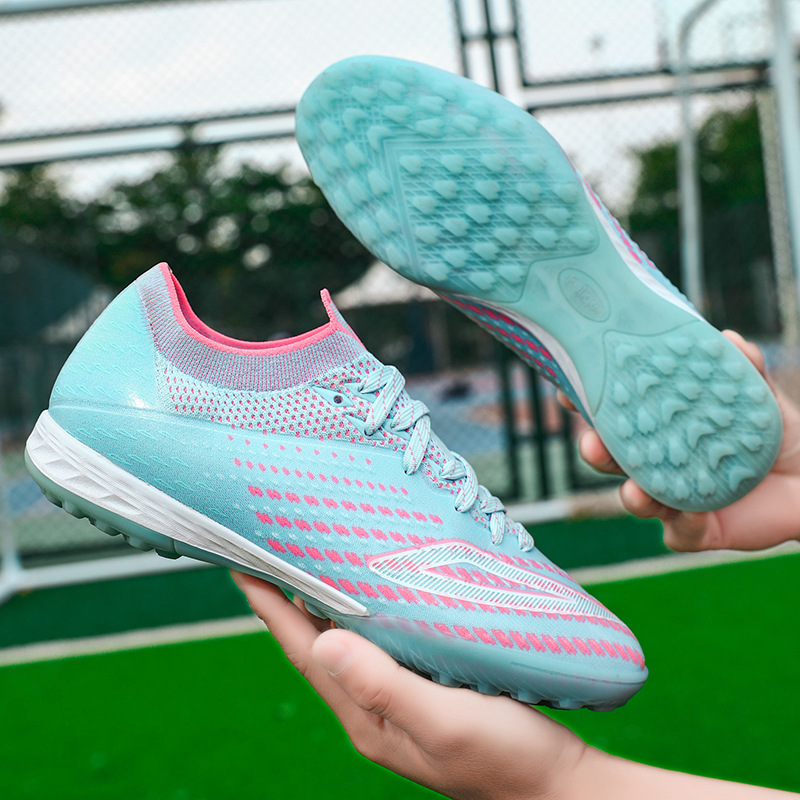 Lingsu Seamless Flyknit Low Top Soccer Shoes For Artificial Grass_voghion.com