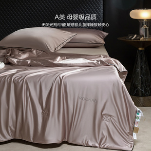 High-End 100 Natural Silk Summer Cool Quilt, Water-Glossy, Silky and Cool, Washable Thin Quilt, Class a Maternal and Infant Grade Air-Conditioned Quilt