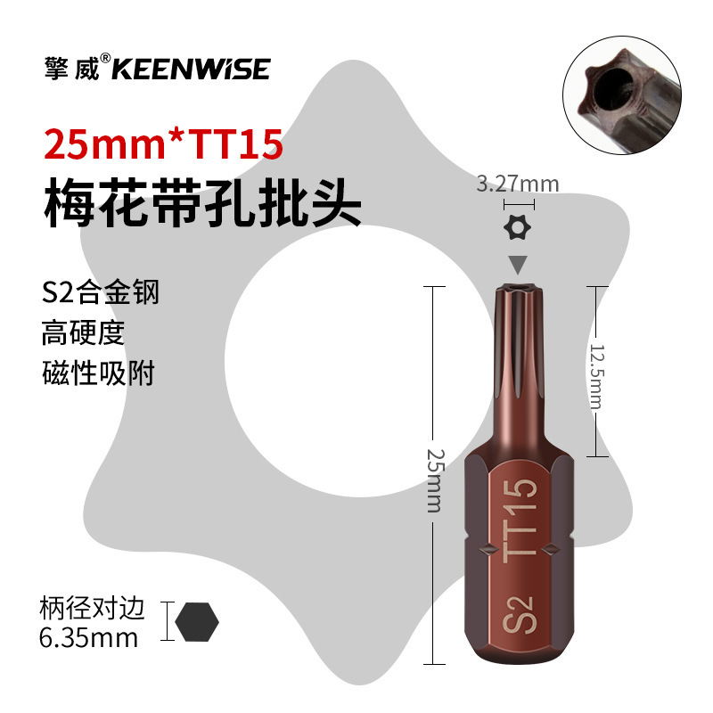 十字短批头套装超短内六角披头一字梅花带孔三角五星U型四方25mm|undefined