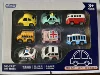 English version of 8 Q version pull-back alloy cars 8110 (price is for one car)