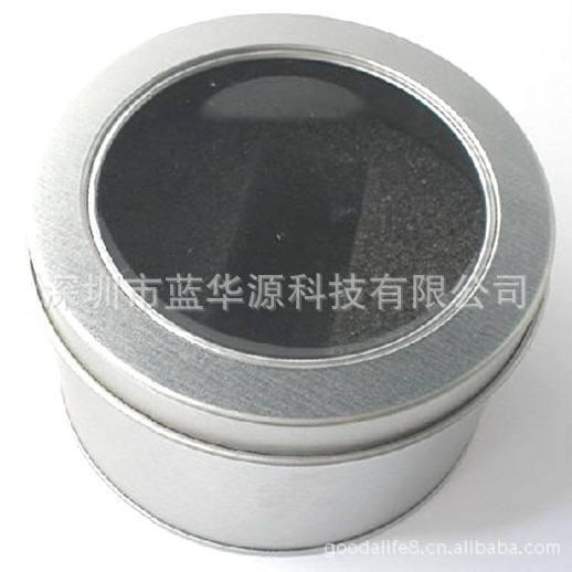 U盘小圆铁盒包装 小开窗铁盒包装系列 小圆形铁盒 D65*H40mm