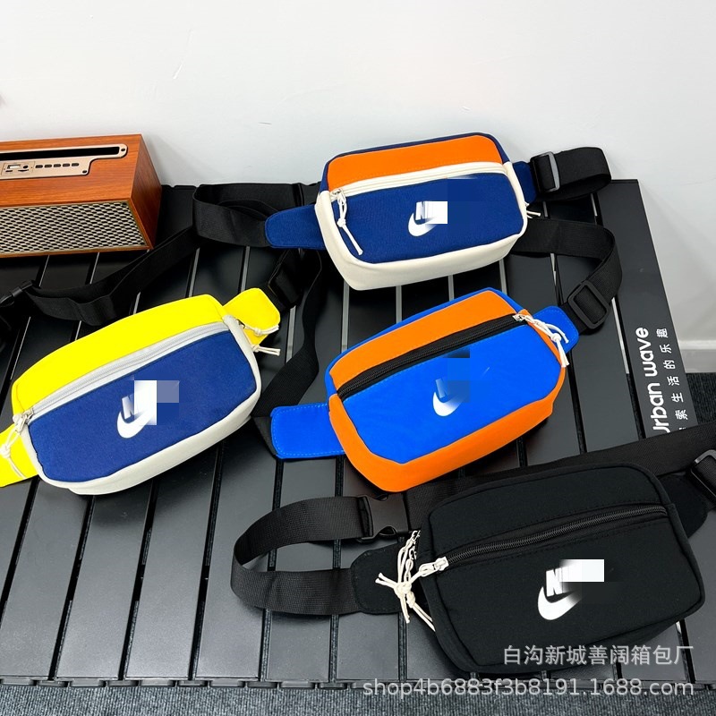 2024 verano nuevo estilo bandolera a juego bolso de pecho para hombres y mujeres bolso diagonal de gran capacidad bolso popular de tela Oxford a juego de color riñonera