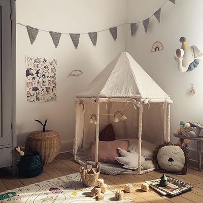 INS children Tent Yurt canvas Game house baby indoor House Dollhouse Book corner