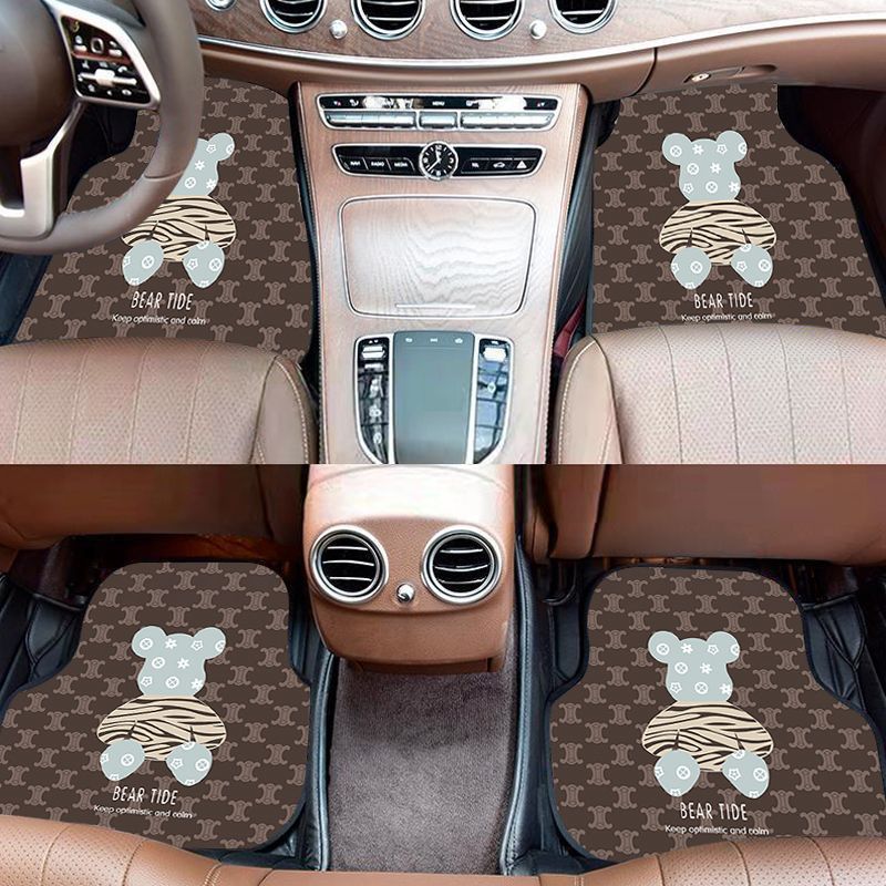 新款防滑汽车脚垫单片装四季通用防滑车垫深色耐脏车用配件保护垫