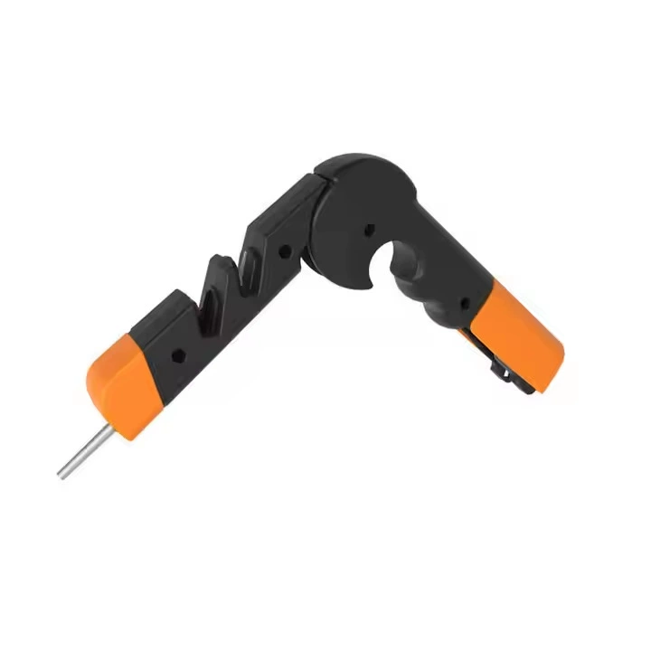 Профессиональный 4 в 1 многофункциональный портативный мини-открытый карман точилка для рыбных крючков для сада точильный инструмент