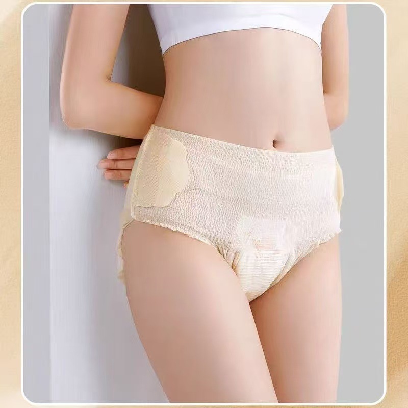 工場製スリーピングパンツ、粘着式、取り外し可能な生理用パンツ、生理用夜用パンツ、生理用大容量、肌に優しく通気性の良いおはようパンツ|undefined