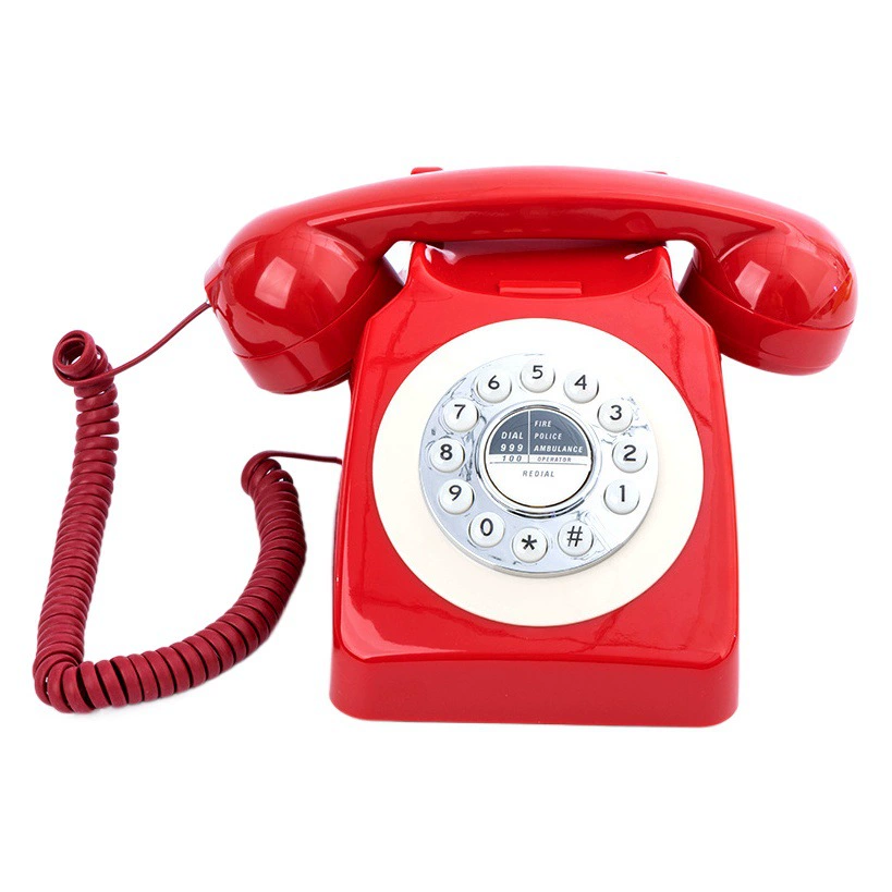 Телефон в европейском ретро-стиле, домашний антикварный стационарный телефон, старомодный телефон, офисный антикварный телефон в американском стиле с поворотным диском
