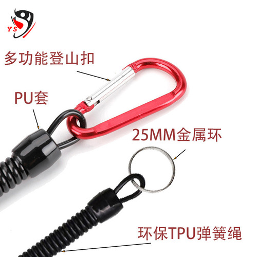 Lure fishing gear Multi-functional slip knot Protecting rod line Automatic contraction Spring line type lure tool