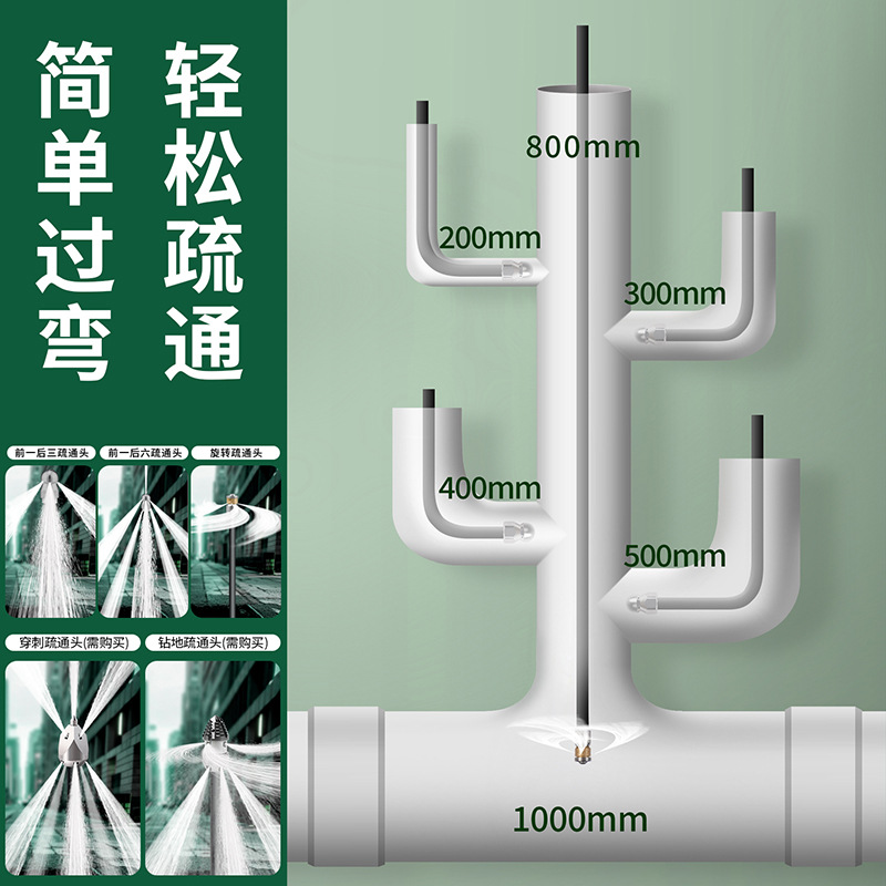 Máquina de draga de tuberías diesel de alta presión máquina de limpieza de alcantarillado de gasolina de alta potencia máquina de draga municipal de alta presión