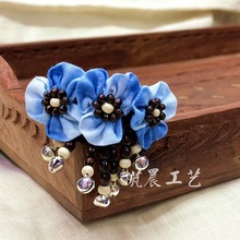 蓝染手链 民族风手工扎染布艺手镯女式手环手链