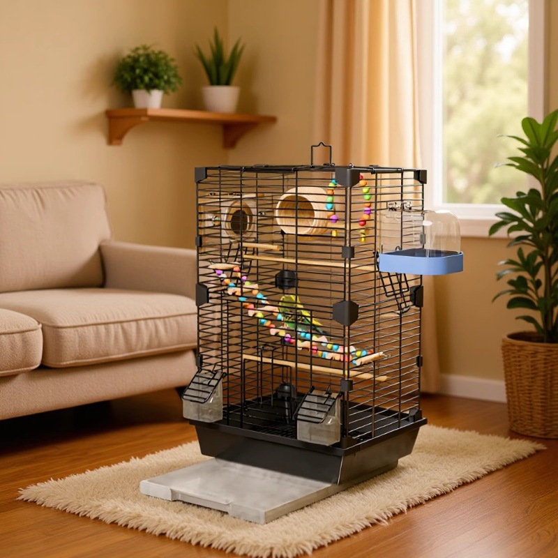 鹦鹉鸟别墅鸟笼透明鸟笼鹦鹉笼子虎皮鸟别墅大号家用别墅大空间观