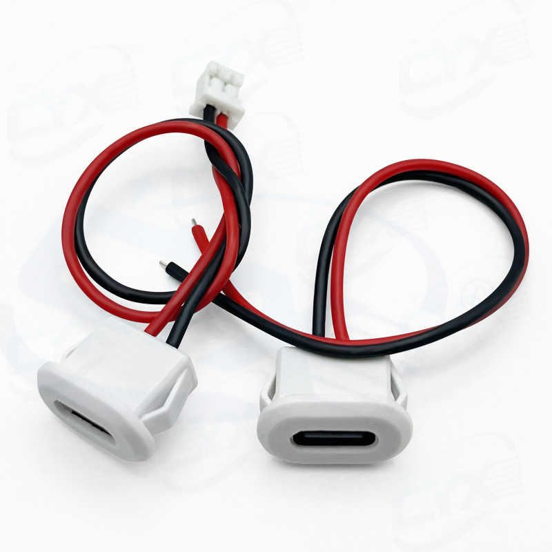 Tipo impermeable C - 2P inyección de pegamento tipo de presión directa base modificada puerto de carga elíptico de automóvil eléctrico