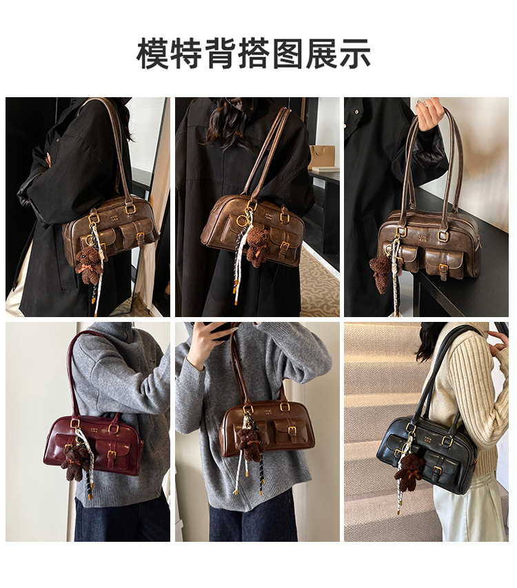 Fashionable and casual underarm bag for women, new autumn/Winter 2025, trendy and versatile, multi-pocket single-shoulder bag, high-end handbag undefined
