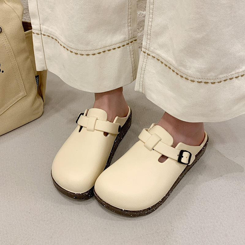 Cross-Border Wide-Toe Birkenstock-Style Half-Slippers for Women, 2026 Summer New Model, Slip-On Beach Clogs, Sandals