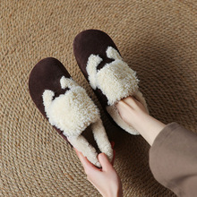 女士脚感软糯时尚2025秋冬圆头低跟内增高加绒厚可爱棉鞋单鞋拼色