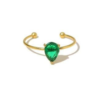 INS��ʽ�������䓽�ָ18K���ɫ/�Gɫˮ�����ʯ���{����ָ�Ʒ