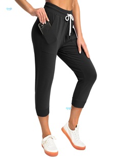 Women's Sweatpants Capri Pants Cropped Running Jogger Lounge