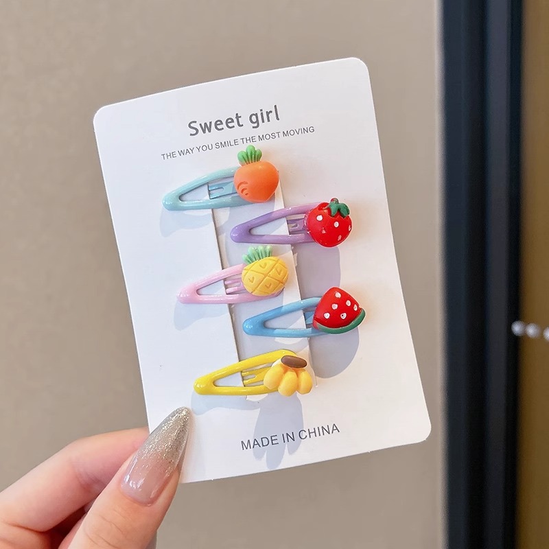 Horquilla de estrella de color dopamina 2025 nueva horquilla de gota de agua de nube para niños flequillo lateral bb clip tocado