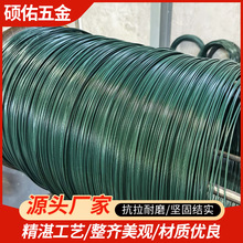 PVC包塑涂塑铁丝 包胶镀锌丝PE涂塑捆扎丝环氧扎丝 黑色塑钢线