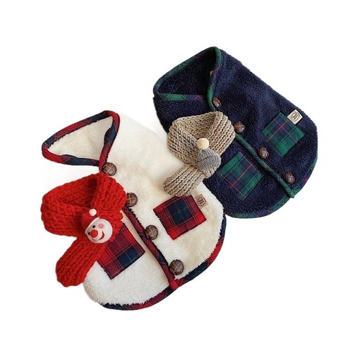 Golden Retriever Medium and Large Dog Christmas Holiday Autumn and Winter Two-legged Vest Dog Cat Pet Cat Clothes Dog Supplies Clothing